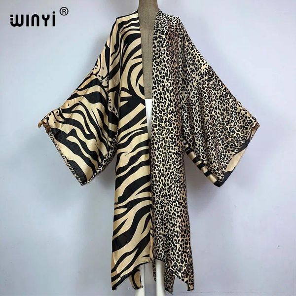 Traje de baño para mujer WINYI Kimono África Imprimir Kaftans Ropa de playa Encubrimientos Elegante Cardigan Trajes de vacaciones sexy para mujeres Vestidos