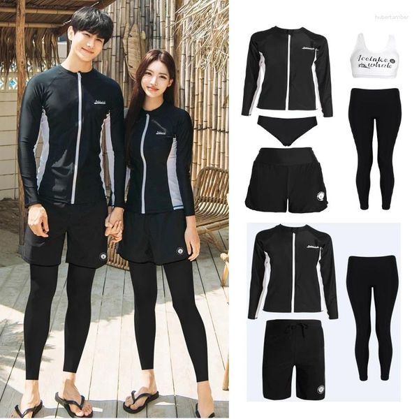 Traje de baño femenino Wisuwore Cubierta de vientre de manga larga y traje de adelgazamiento Surfing Surf Piper Conservativo Gran Spring Pareja dividida