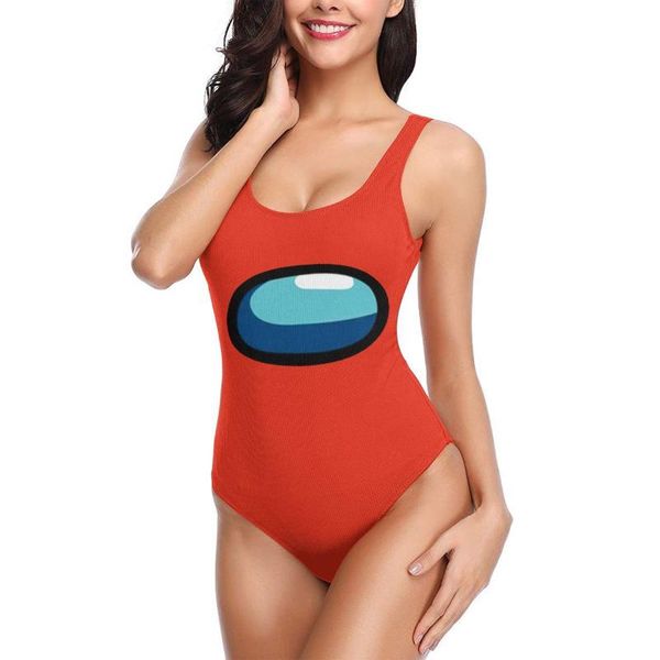 Traje de baño para mujer 2023 Bikinis exóticos Impostor Sus Sussy Amogus traje de baño de una pieza 3D videojuego ropa de playa para