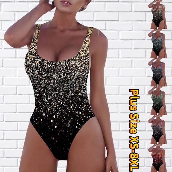 Traje de baño para mujer Traje de baño para mujer Ropa de playa estampada Verano Deportes al aire libre Fitness Bikini de una pieza Ropa XS-8XL