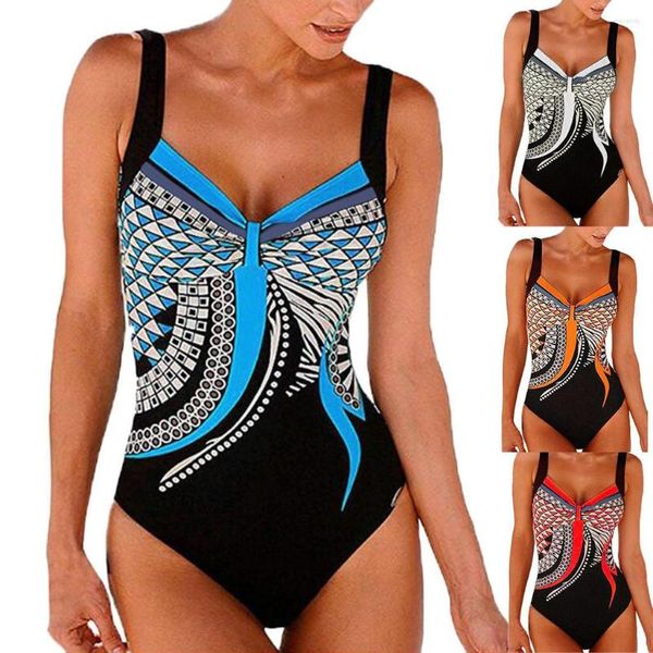 Traje de baño de mujer Chaleco de mujer Conjunto de bikini Traje de baño Lianxian Mujer Playa Una pieza Patchwork Ropa de playa Monokini XS-8XL