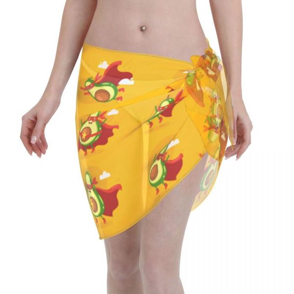 Maillots de bain pour femmes femmes plage Bikini couvrir drôle avocat jupe portefeuille sarong écharpe vêtements de plage maillot de bain maillots de bain