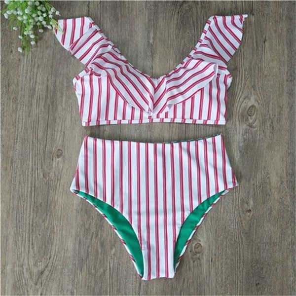 Maillots de bain femme Bikinis Split Maillot de bain Stripe Sexy Micro 23412