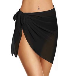 Dames badmode vrouwen chiffon korte sarongs bikini cover ups strand zwempak badpak wrap rok voor badmode y2303