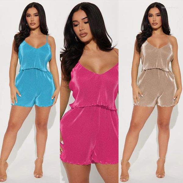 Maillots de bain pour femmes Vêtements pour femmes Été 2023 Maillot de bain de plage Cover Up Leisure Pressure Sling Two Piece Solid Polyester Sexy Dress Covers Long