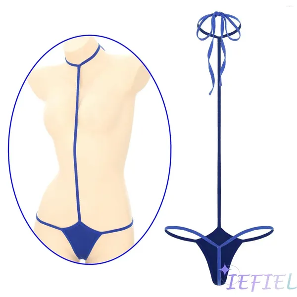 Swimswear féminin Femmes Bikini licolon Monokini G-string Sling lingerie pyjamas Backless Bathing mail de bain sexy