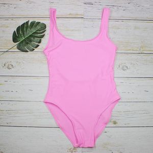 Damesbadmode Dames Kinderbadpak Effen Zwart Wit Bikini Sexy ééndelig bodysuit Rugloos badpak Voering