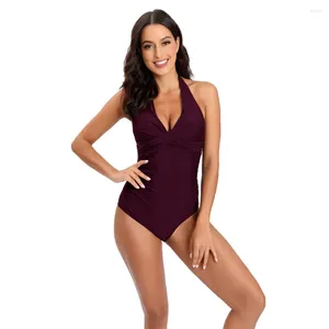 Maillots de bain pour femmes Femmes modestes maillots de bain une pièce Flowy Wrap Minceur Bain