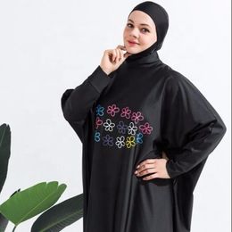 Dames badmode Vrouwen Moslim Badmode Strandkleding Zeefdruk 3 stks Lslamic Kleding Hijab Lange Mouwen Sport Badpak Burkinis Baden Bat Pak 230720