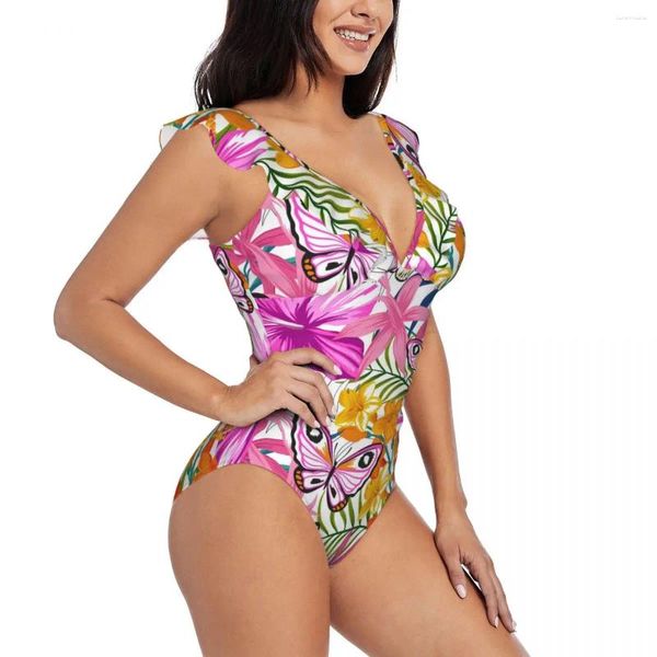 Swimwear féminin Femmes One Piece MAISON FLORIES TROPICALES POORTURES FEMMES BIKINES DE NABAT