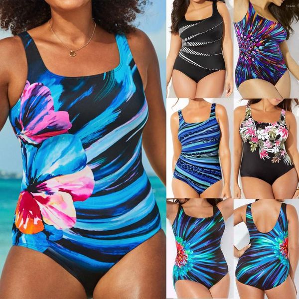 Swimons de maillots féminins Femmes plus taille push up Bikini rembourré Sports sportives Athletic Floral Imprimé de baignade de narte chanrente Biquini