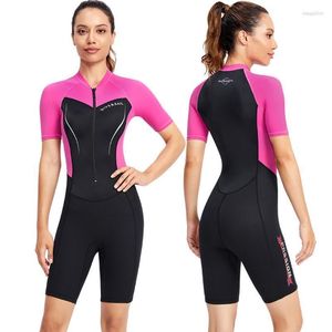 Dameszwemkleding Dames Dames 1,5 mm neopreen wetsuits Zwemkleding Duikpakken Korte mouwen Dames Eendelig Surfen Snorkelen Surfen