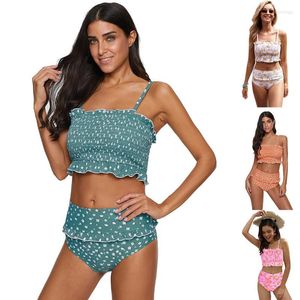 Swimwear féminin Femmes Femmes Femmes Bikini Bikini Bikini Free Free High Taist 2022 Summer Beach Bathing Cute Swimsuits