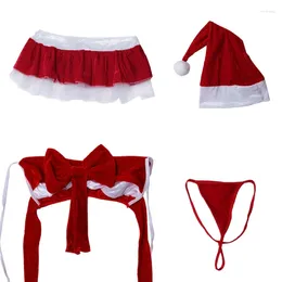 Maillots de bain pour femmes Femmes Sexy Santa Costume de Noël Lingerie Fantaisie Robe Outfit