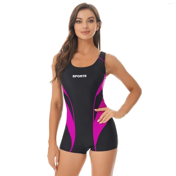 Traje de baño para mujer Mujeres sin mangas de una pieza Natación Mono Ropa de playa para bañarse Surf Buceo Piscina Parque Acuático Traje de baño