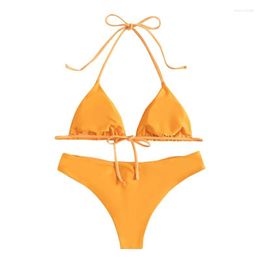 Mulheres de banho mulheres listra sexy moda push-up sutiã bikini conjunto praia maiô bodysuit verão