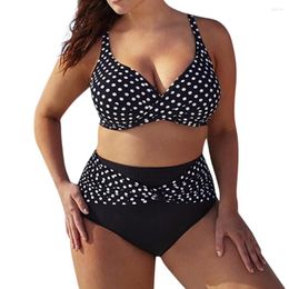 Costumi da bagno da donna Costume da bagno donna Push Up Summer Dots Bikini Set due pezzi Costume da bagno da spiaggia con stampa casual femminile sexy Tankini