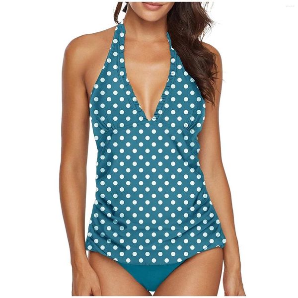 Swimons de maillots de bain féminins Femmes en deux pièces Leopard Print Bikini Swimsuit Beachwear Bathing Fssue Snake Skin Tankini 2024