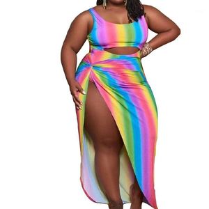 Dames badmode vrouwen twee stuk set plus size 5XL badpak bikinis sets sexy jumpsuit cover up tie dye badpak daling