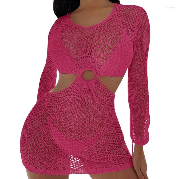 Maillots de bain pour femmes Maillot de bain sexy évidé Cover Up Crochet Beach-Dress Bikinis Drop