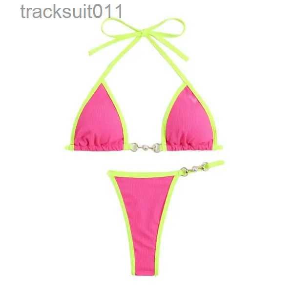 Traje de baño para mujeres Swimwear 2 PCS/Set Bikini Mujeres Bikini Set de tres puntos Exposición sin dama de traje de traje de traje de traje de traje de traje