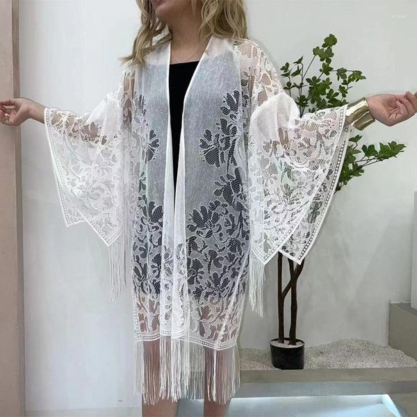 Traje de baño de mujer XIZEO verano moda fiesta borlas elegante vestido musulmán Abaya caftán túnica Casual Sexy Ladyleopard estampado playa Kaftan