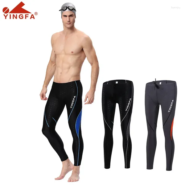 Traje de baño para mujer Yingfa Sharkskin Racing Training Pierna completa Pantalones de natación Medias Resistente al cloro para hombre Troncos de natación largos