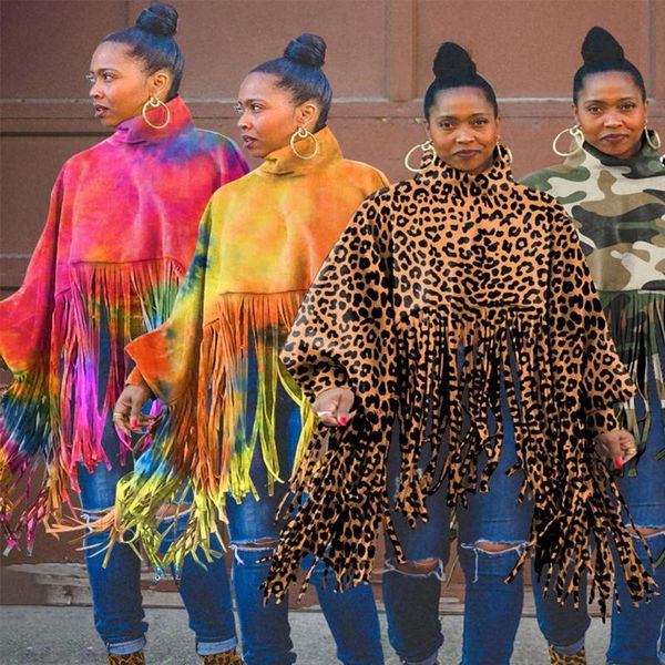 Maillots de bain pour femmes Jeunes filles Tempérament haut de gamme Vend manteau à manches longues à franges imprimé léopard en Europe et en Amérique F8109