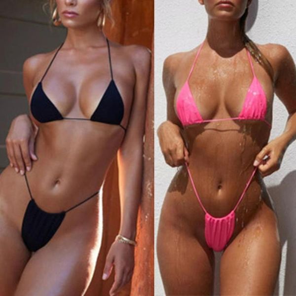 Maillots de bain pour femmes ZAFILLE Sexy Micro Trikini Bikini 2023 solide à lacets deux pièces femmes maillot de bain Biquini été piscine fête maillot de bain