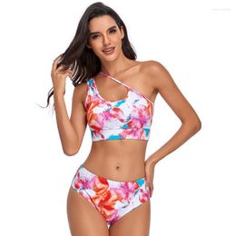 Dames badkleding ZQLZ 2022 SEXY Women High Taille Bikini Swimsuit Push Up Print Plus Size Bathing Suit Biquini Beach Set