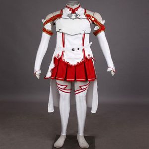 Disfraz de Sword Art Online Asuna para mujer, disfraz de Halloween, vestido Dress273y