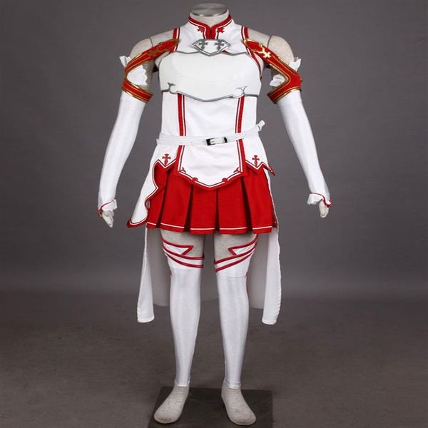 Disfraz de Sword Art Online Asuna para mujer, disfraz de Halloween, vestido Dress249r