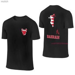 T-shirt féminin 100% coton bahreïn Carte Emblème T-shirt à double imprimé pour hommes Summer