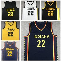 Dames T-shirt 2024 Finale vier jerseys 4 Indiana Caitlin Clark College Basketball Iowa Hawkeyes 22 Caitlin Clark Jersey Home Away Yellow Black White Navy