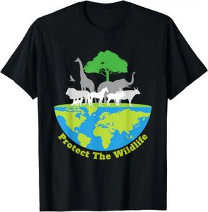 T-shirt féminin 2024 Summer New Wildlife Earth Day Save Wildlife T-shirt Y240509