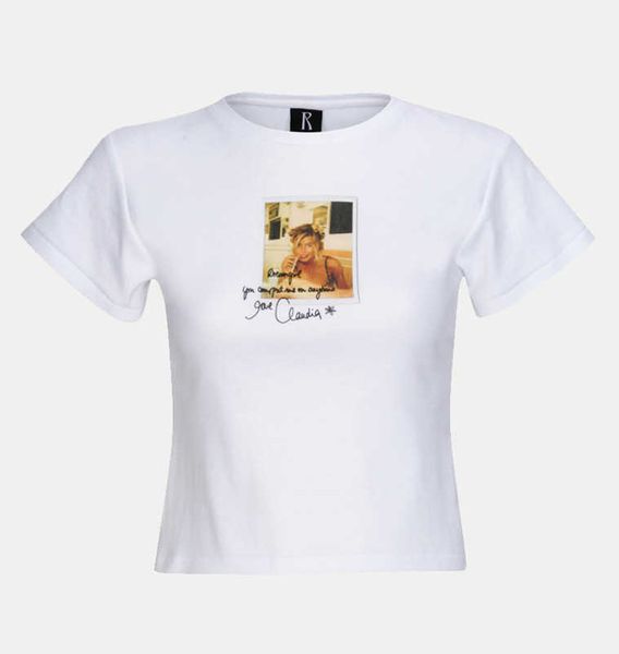 T-shirt féminin 23SS réalisation par femmes designer t-shirt tops de mode numérique imprimé extension t-shirt t-shirt à manches courtes polos