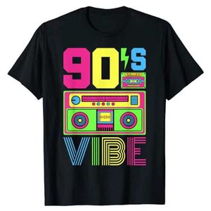 T-shirt féminin 90s vibe 90 mode mode 90 Vêtements à thème 90s T-shirt drôle t-shirt pour femmes à manches courtes topl2405