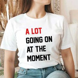 Camiseta para mujer A Lot Going on The Moment, camiseta para mujer, Eras de algodón Tour T Swift, regalo de seguidor, ropa para mujer, camisetas góticas, camiseta con cuello redondo 2023 240322