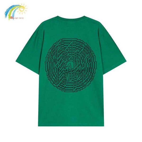 Camiseta de mujer Impresión gráfica abstracta CAV EMPT C.E Camiseta verde hierba con cuello redondo Camiseta CAVEMPT con estampado de cera retro para hombre con etiqueta 240323