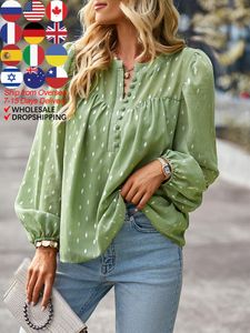 Dames t-shirt herfst mode solide groen voor vrouwen vintage elegante sexy zijden crop top vrije tijd satijn basic losse soft tops teeswomen's