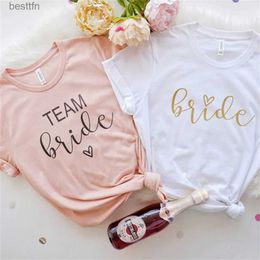 Vrouwen T-shirt Bachelorette Team Bruid T-shirt Bruiloft Ulzzang T-shirt Cato Womens Korte Vrouwen Tops 240311