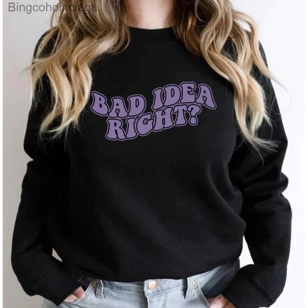 T-Shirt Femme Bad Idea Right Sweatshirt Oli-via Guts Album Sweatshirts Album Chansons Merch Femmes Sweats à Capuche Long Sle Pulls Cadeau pour FansL231208