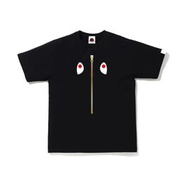 Camiseta Bape Camiseta Hombre Camisas Camisa de diseñador Hombre Verano Camiseta para hombre Diseñador Ropa de algodón Ropa de tiburón Hombres Camiseta de gran tamaño Marca de moda de gama alta Mono de baño