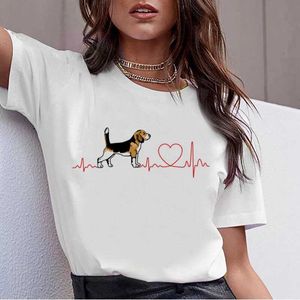 Dames T-shirt Bull Terrier Rottweiler Kaii T-shirt Women Beagle Border Collie Malinois Funny T-shirt Cute Whippet Greyhound T-shirt Fe D240507