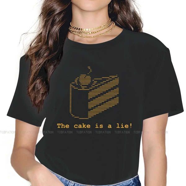 Le gâteau de t-shirt féminin est un code de mensonge pour les femmes Tshirt portail de jeu de jeu atlas p-body o girls girls top 5xl t-shirt womens drôle de mode cadeau2405