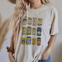 T-shirt pour femmes T-shirts vintage T-shirts Femmes mignons drôles de cornichon