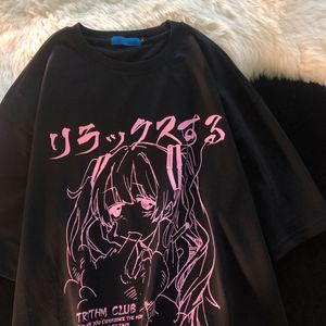 Dames T-shirt Kleding Y2K Japanse Harajuku grafische kawaii shirts anime print oversized shirt plus size grunge op vrouwen 230421