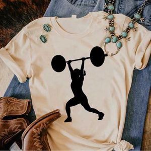 T-Shirt femme Crossfit Fitness T-Shirt femmes bande dessinée été t-shirts femme 2000s streetwear vêtements 240130