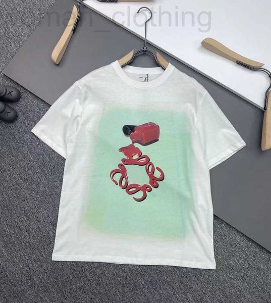 T-shirt Femme Designer 2022 Été Nouveau motif de vernis à ongles en trois dimensions T-shirts à manches courtes pour hommes et femmes BFV9