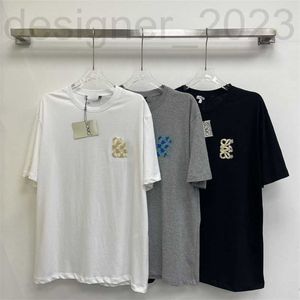 Dames T-shirt Designer 2024 Zomer Casual modieuze, eenvoudige en veelzijdige klassieke handdoekborstel Borduurde los T-shirt 4FKI